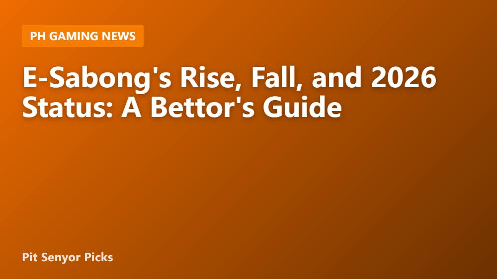 E-Sabong's Rise, Fall, and 2026 Status: A Bettor's Guide